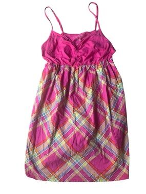 Vintage y2k early 2000s plaid mini dress